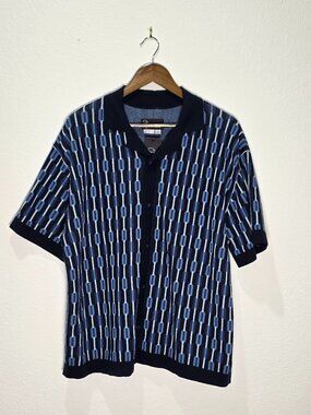 NWT Original Use Men's L Shirt Blue Geometric Preppy